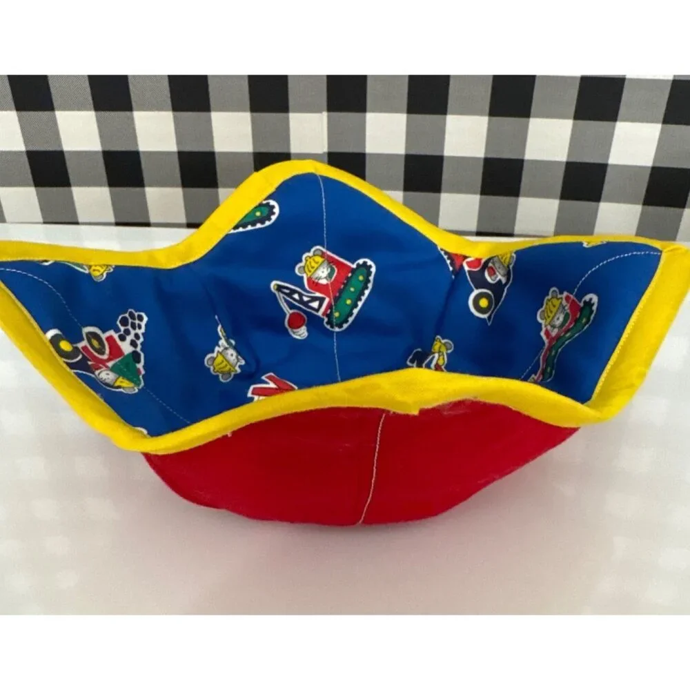 Handmade MICE AT WORK Microwave‎ Safe Bowl Cozy Reversible Quilted Cozie Medium